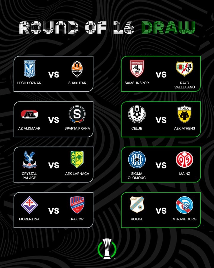 开云体育中国官方网站-欧协联1/8决赛对阵：水晶宫vsAEK拉纳卡 斯特拉斯堡vs里耶卡